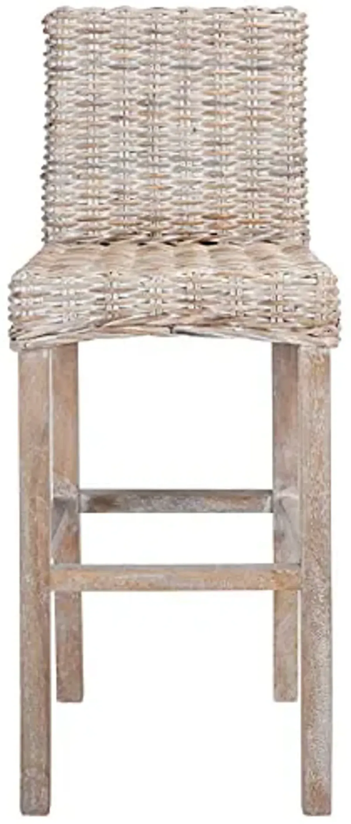 Safavieh Home Tobie Grey White Wash Rattan 30-inch Bar Stool