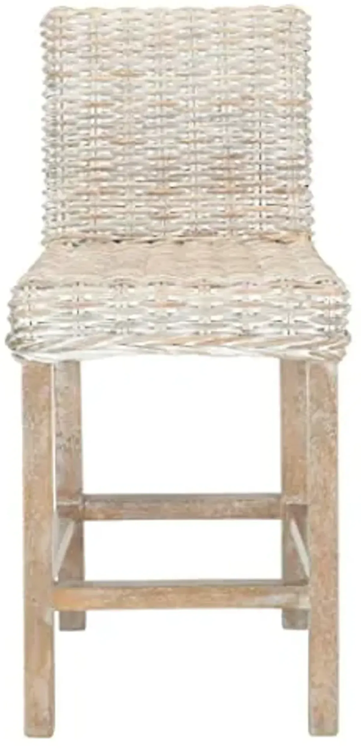 SAFAVIEH Home Tobie Grey White Wash Rattan 24-inch Counter Stool