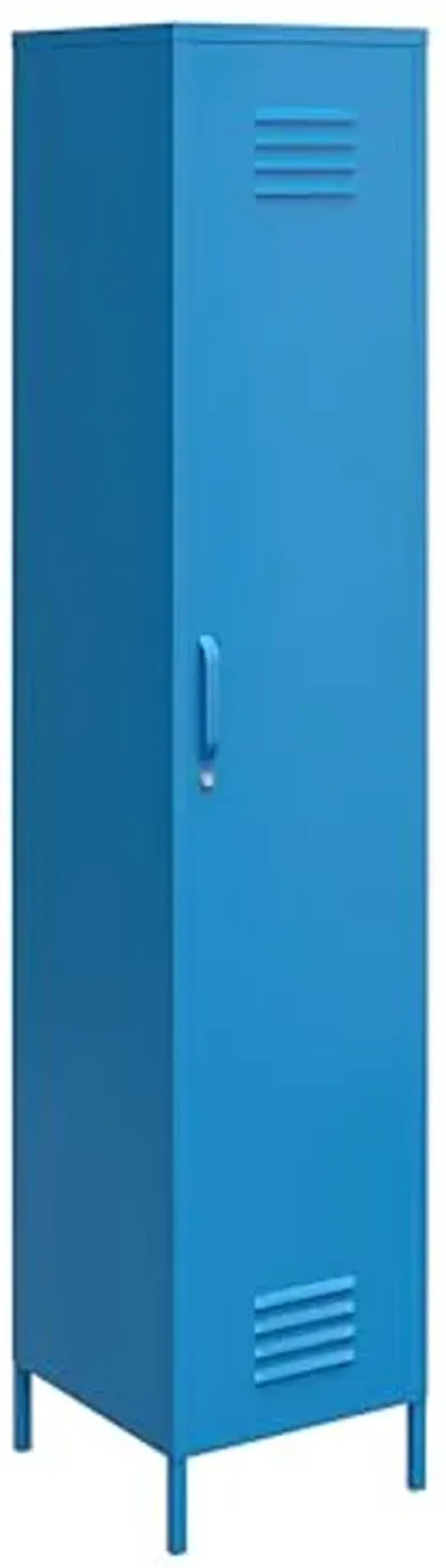 Novogratz Cache Single Metal Locker Storage, Blue Cabinet