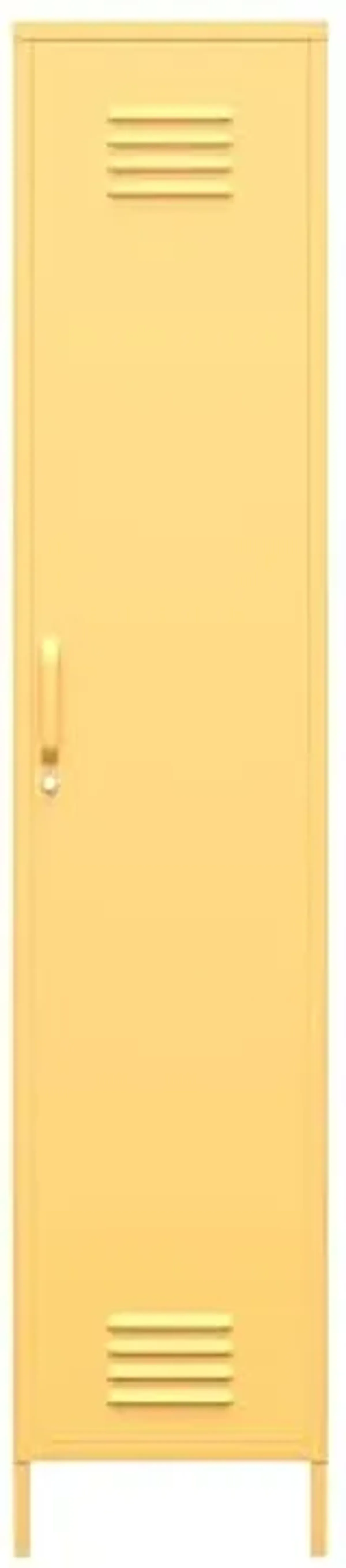 Novogratz Cache Cache 1-Door Tall Single Metal Locker Style Storage Cabinet, Yellow