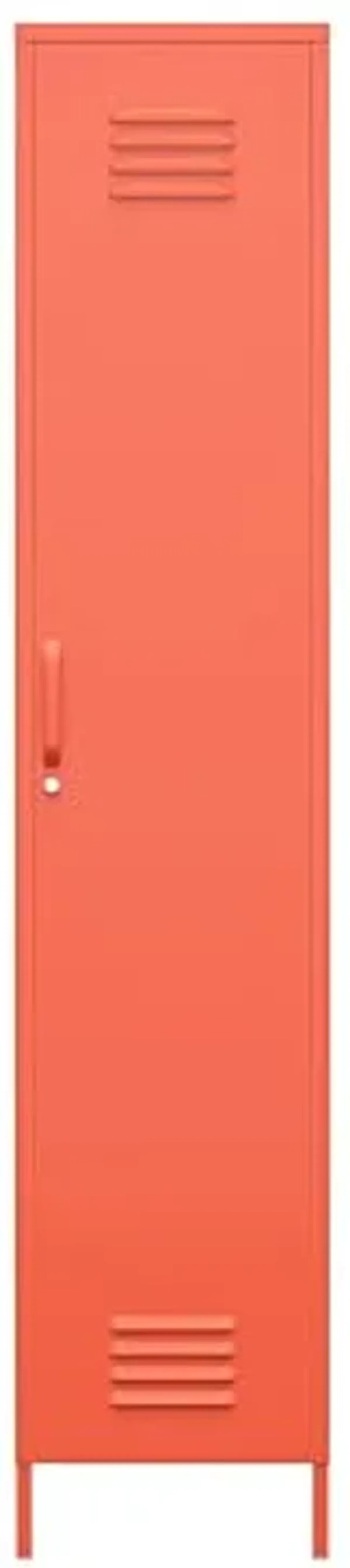 Novogratz Cache Single Metal Locker Storage, Orange Cabinet