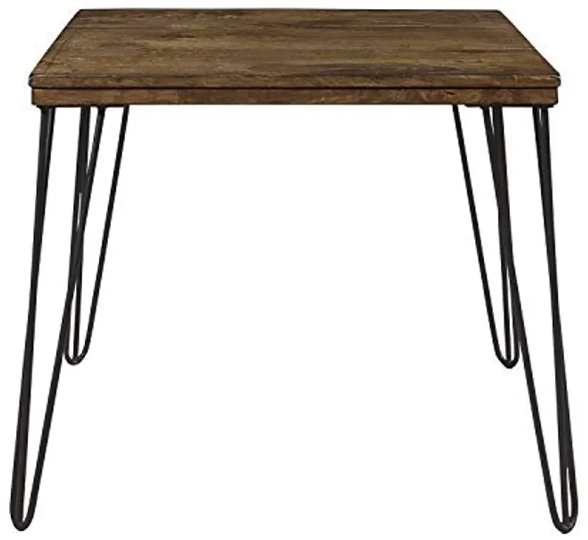 Lexicon Binoche 22" x 22" End Table, Rustic Oak/Black