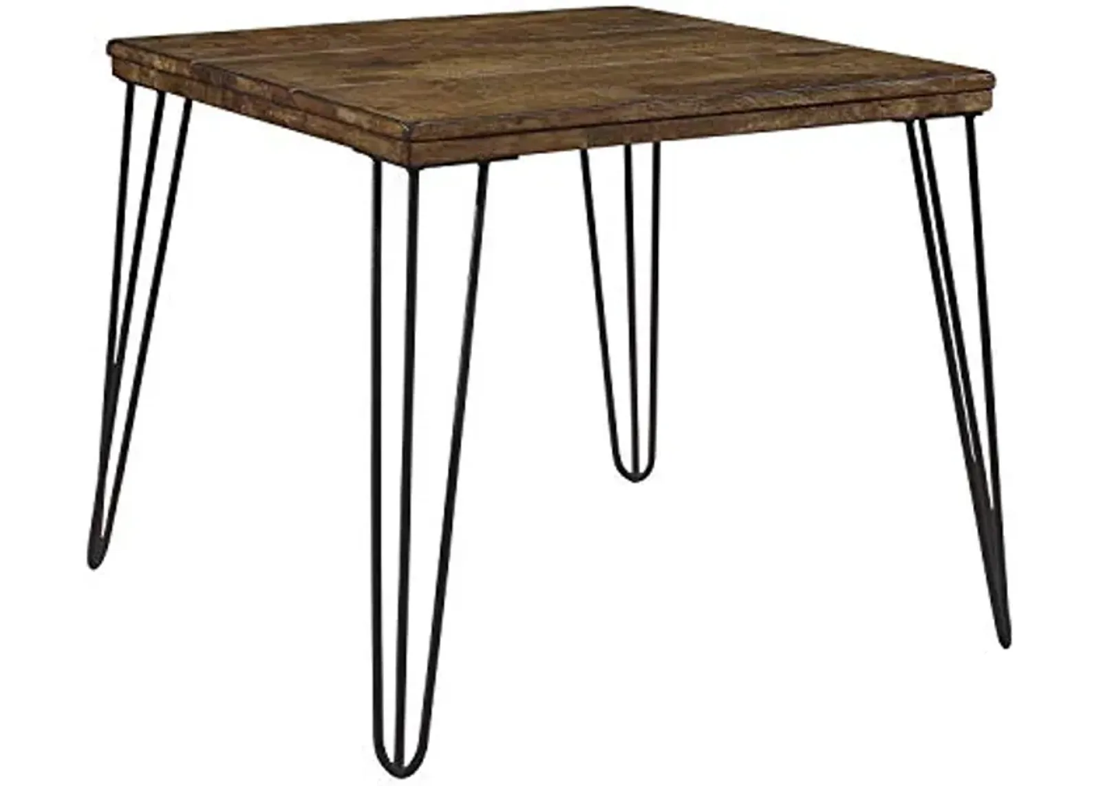 Lexicon Binoche 22" x 22" End Table, Rustic Oak/Black