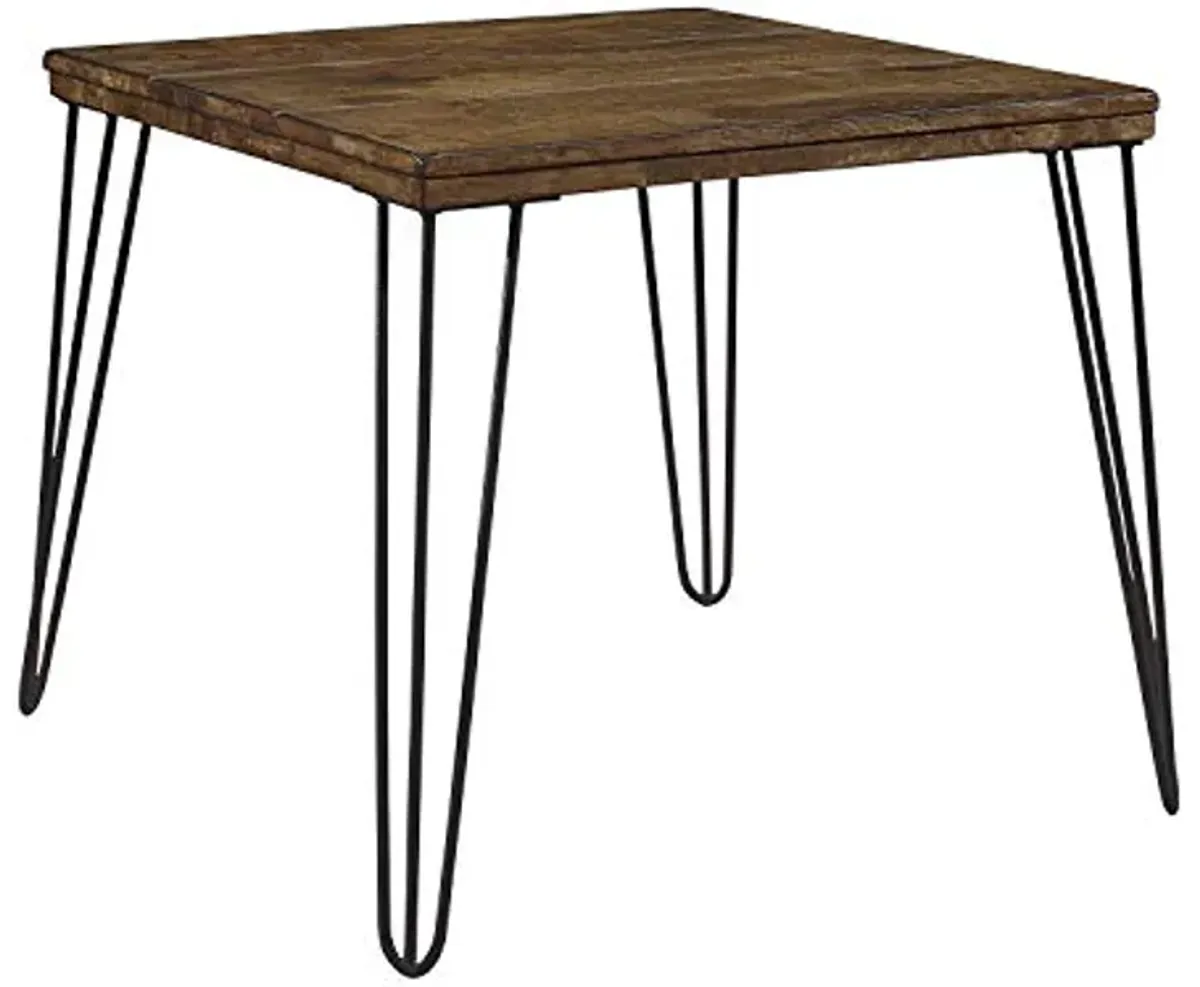 Lexicon Binoche 22" x 22" End Table, Rustic Oak/Black