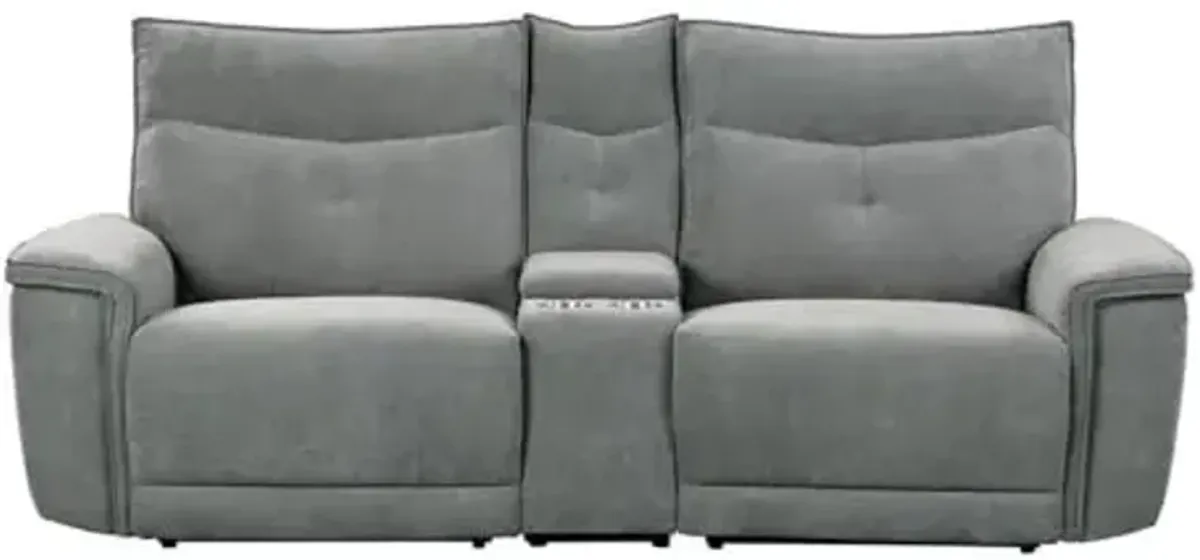 Lexicon Aimot Power Double Reclining Sectional, Loveseat, Dark Gray