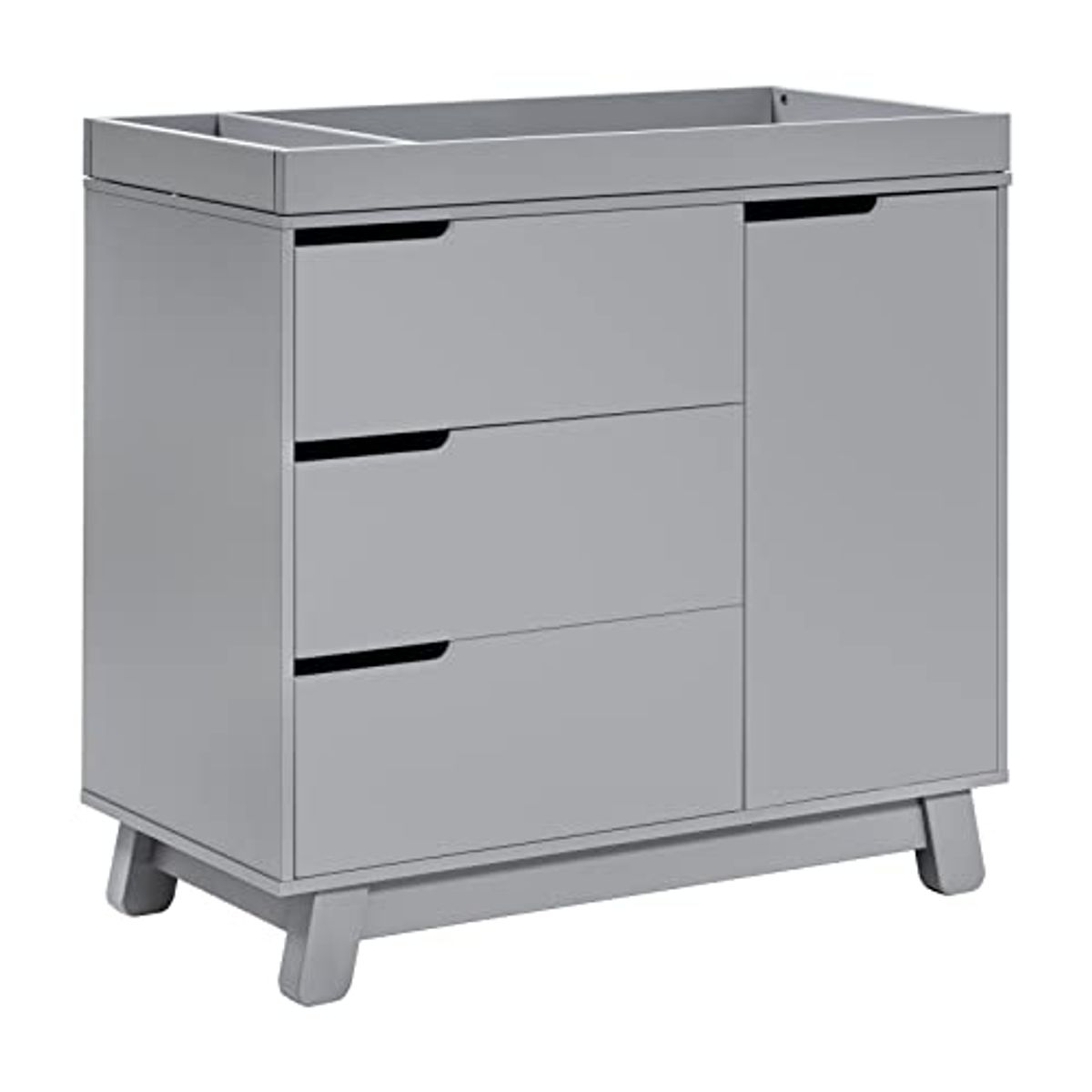 Babyletto Hudson 3-Drawer Changer Dresser with Removable Changing Tray in Grey, Greenguard Gold Certified