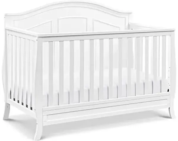 Davinci Emmett 4-in-1 Convertible Crib - GREENGUARD Gold Certified - Converts from Baby Crib to Toddler Bed, Daybed, and Full-Size Bed Effortlessly - 4 Adjustable Heights - Wooden White Crib