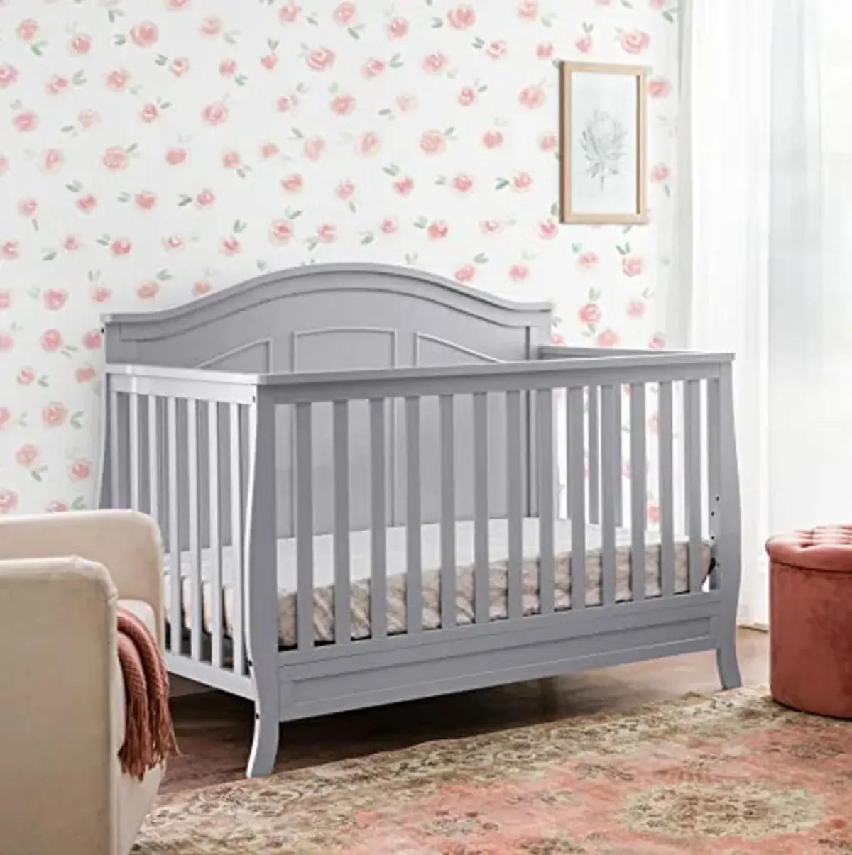 DaVinci Emmett 4-in-1 Convertible Crib in Grey, Greenguard Gold Certified