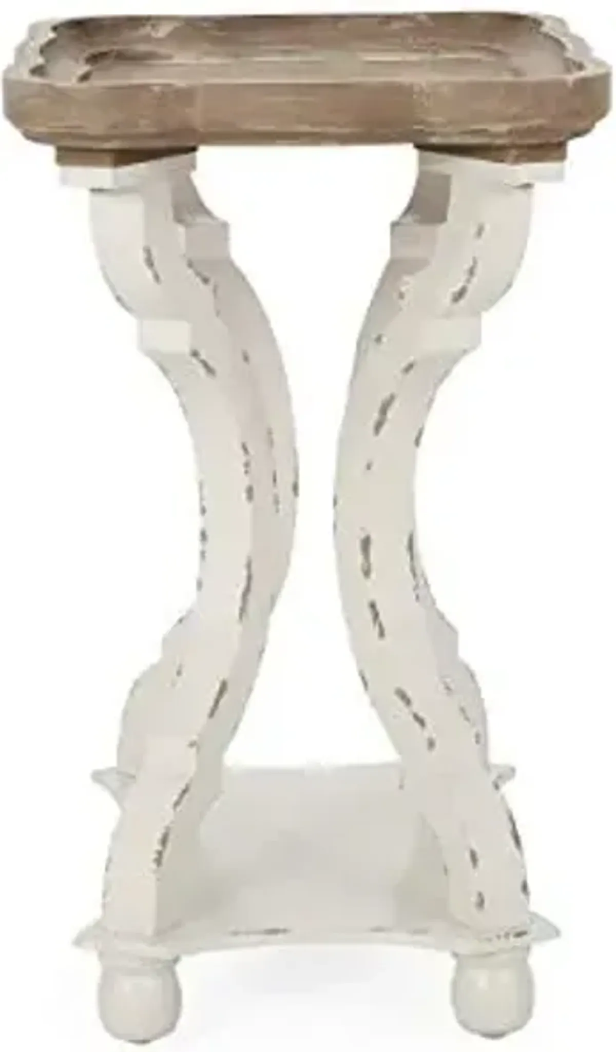 Christopher Knight Home Esther French Country Accent Table with Rectangular Top, Natural + Distressed White