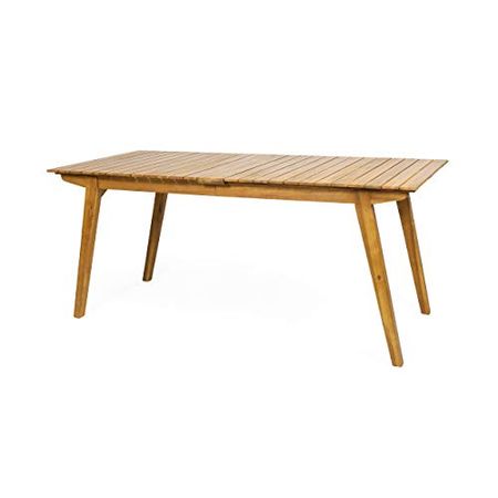 Christopher Knight Home Hannah Outdoor Rustic Acacia Wood Dining Table, Teak