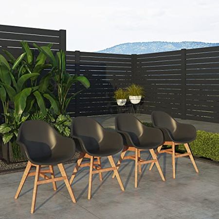 Amazonia Greensburg 4-Piece Chair Set | Eucalyptus Wood | Ideal for Outdoors