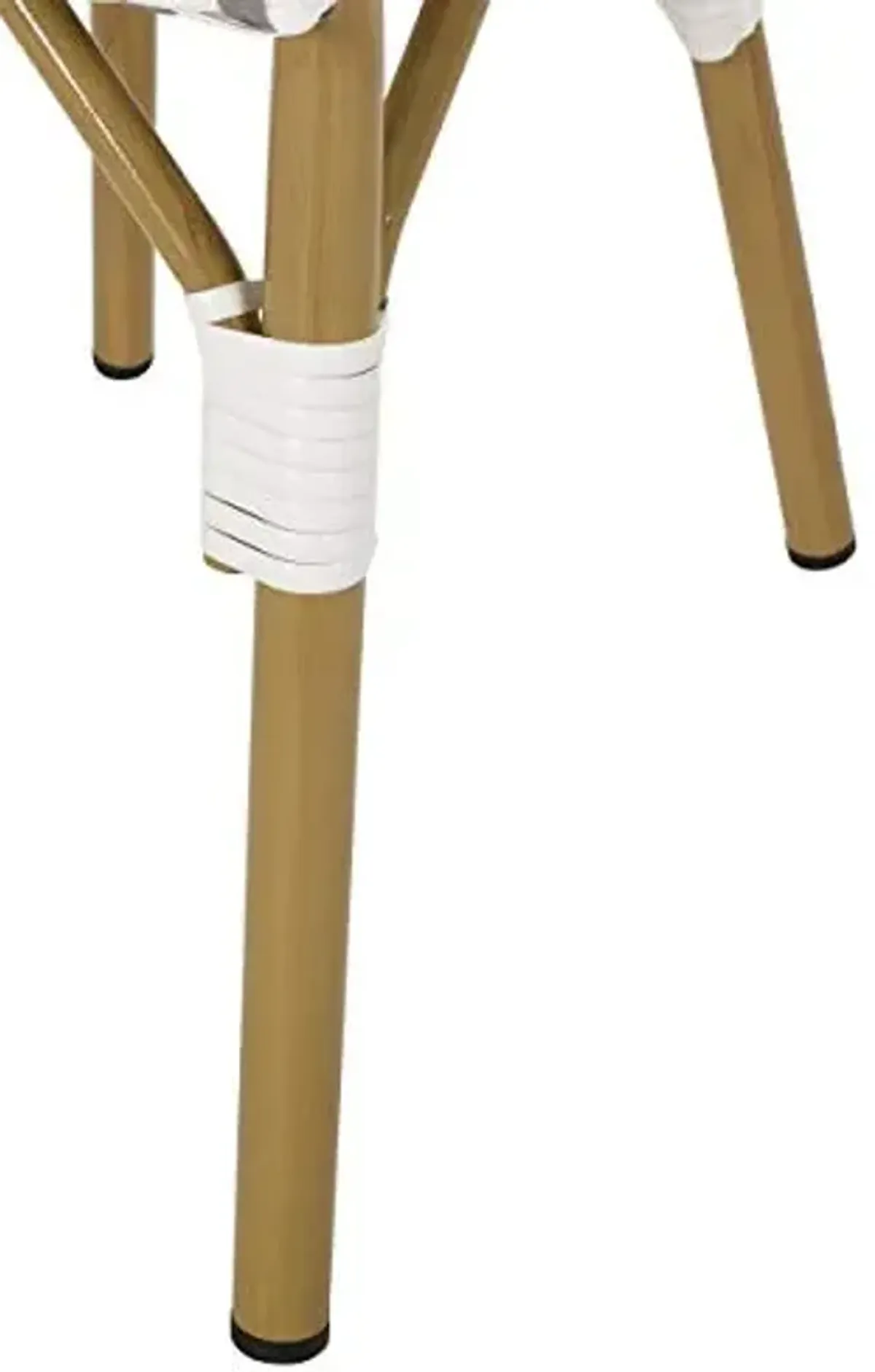 Christopher Knight Home Philomena Outdoor French Bistro Chair (Set of 4), Gray + White + Bamboo Print Finish