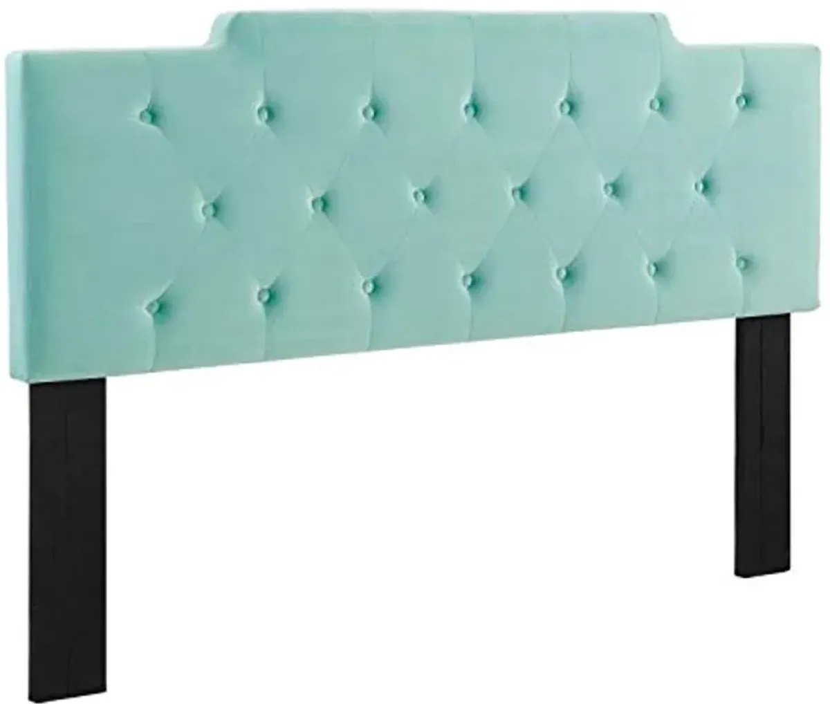 Modway Juliet Tufted Performance Velvet Twin Headboard in Mint, California King