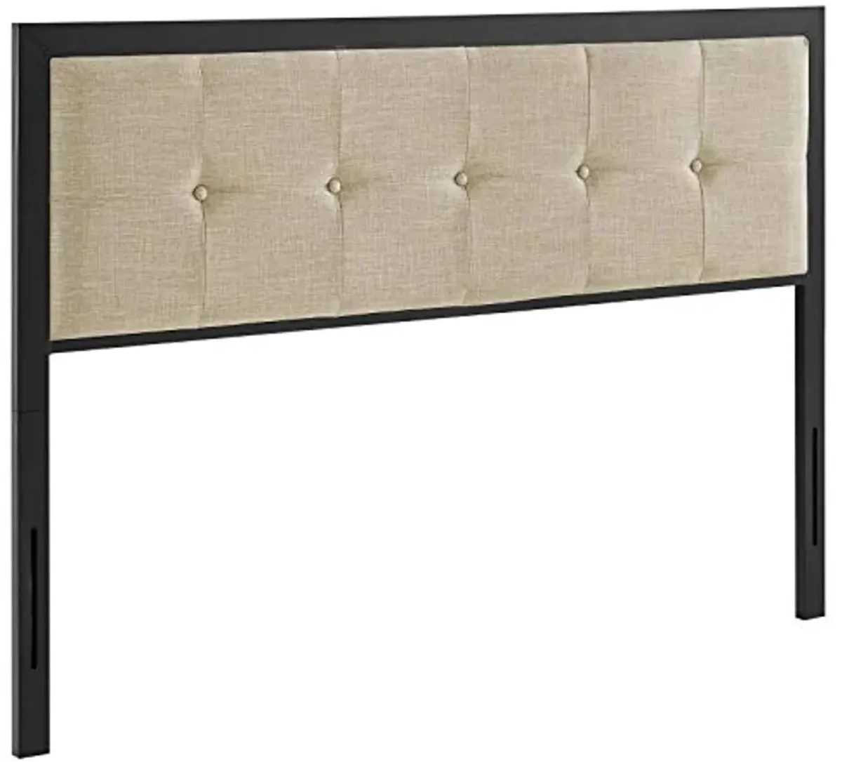 Modway MOD-6174I Teagan Tufted Fabric Full Headboard in Black Beige