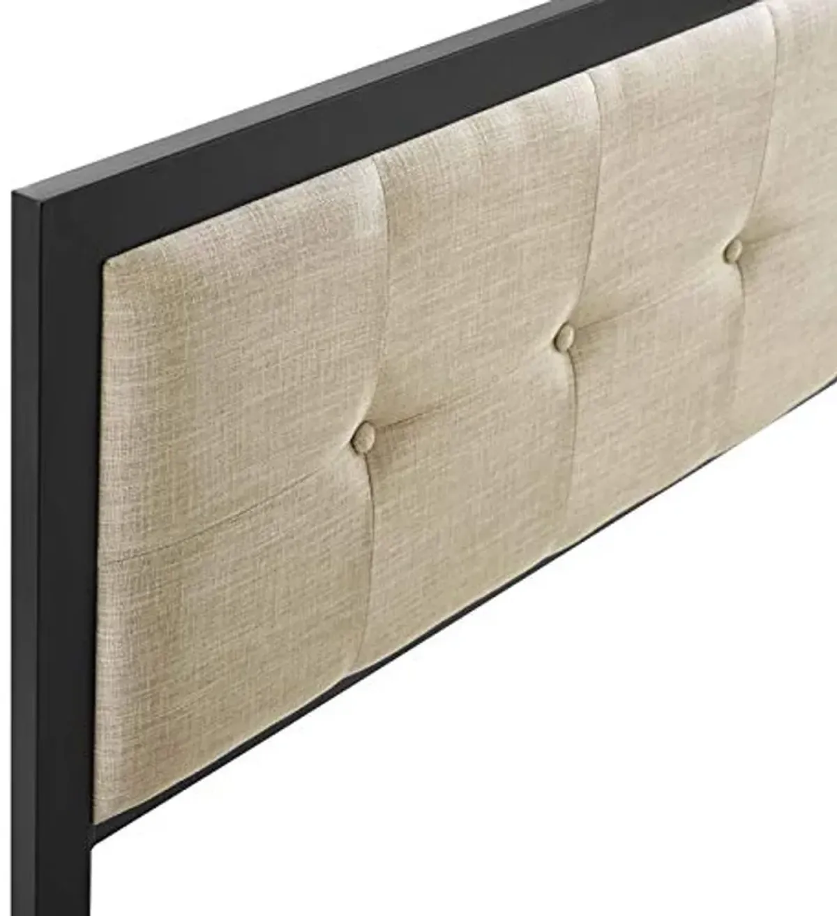 Modway MOD-6174I Teagan Tufted Fabric Full Headboard in Black Beige