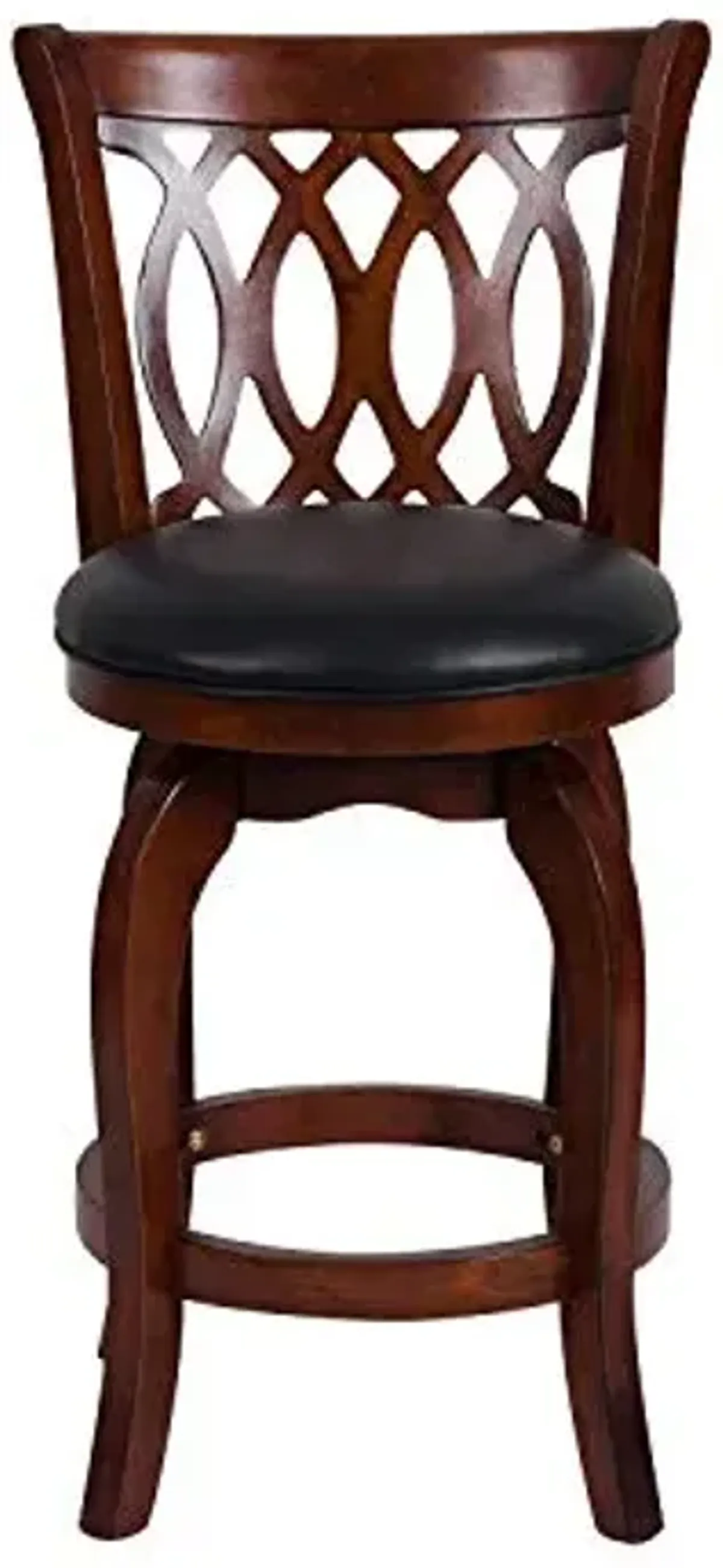 Lexicon Eschete Scroll Back Swivel Counter Stool, 25" SH, Dark Cherry