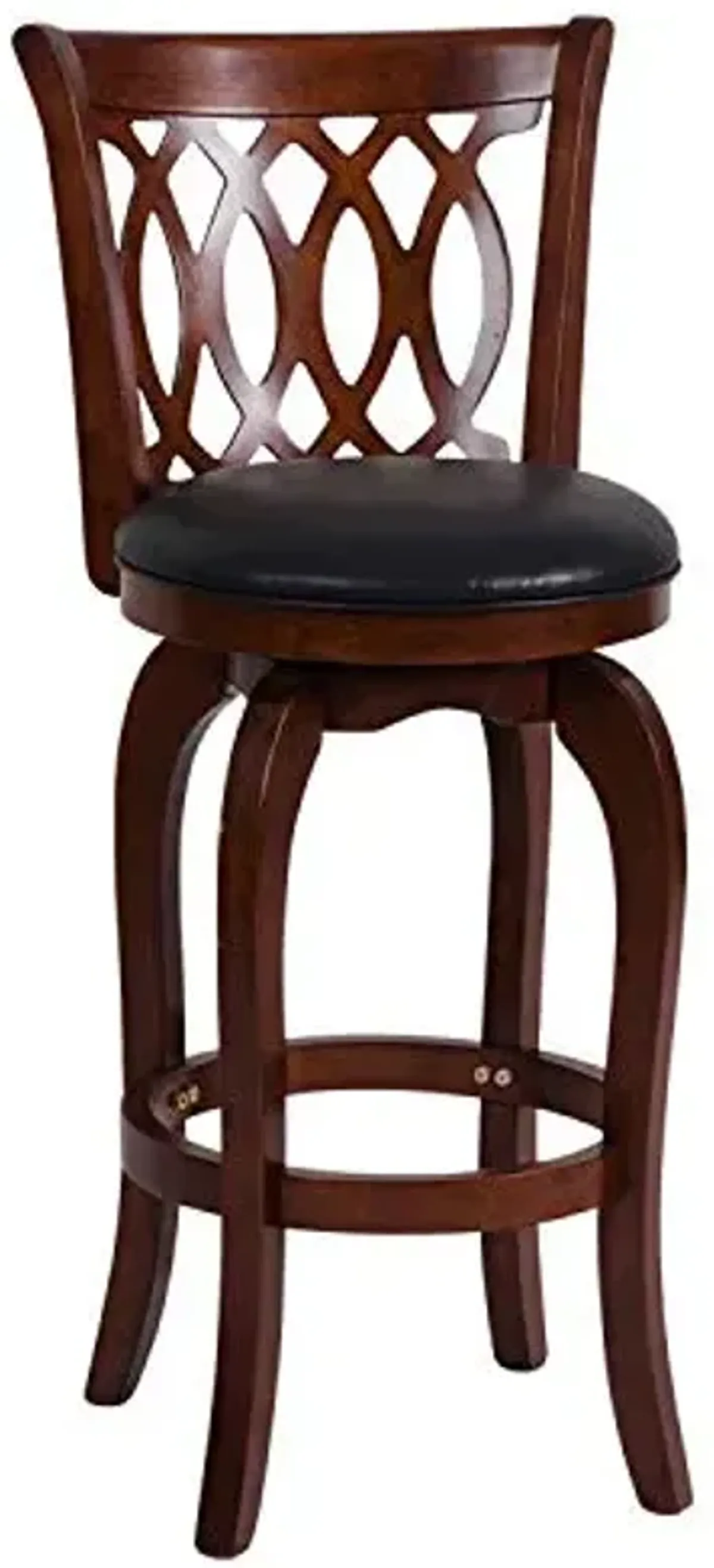 Lexicon Eschete Scroll Back Swivel Bar Stool, 30" SH, Dark Cherry