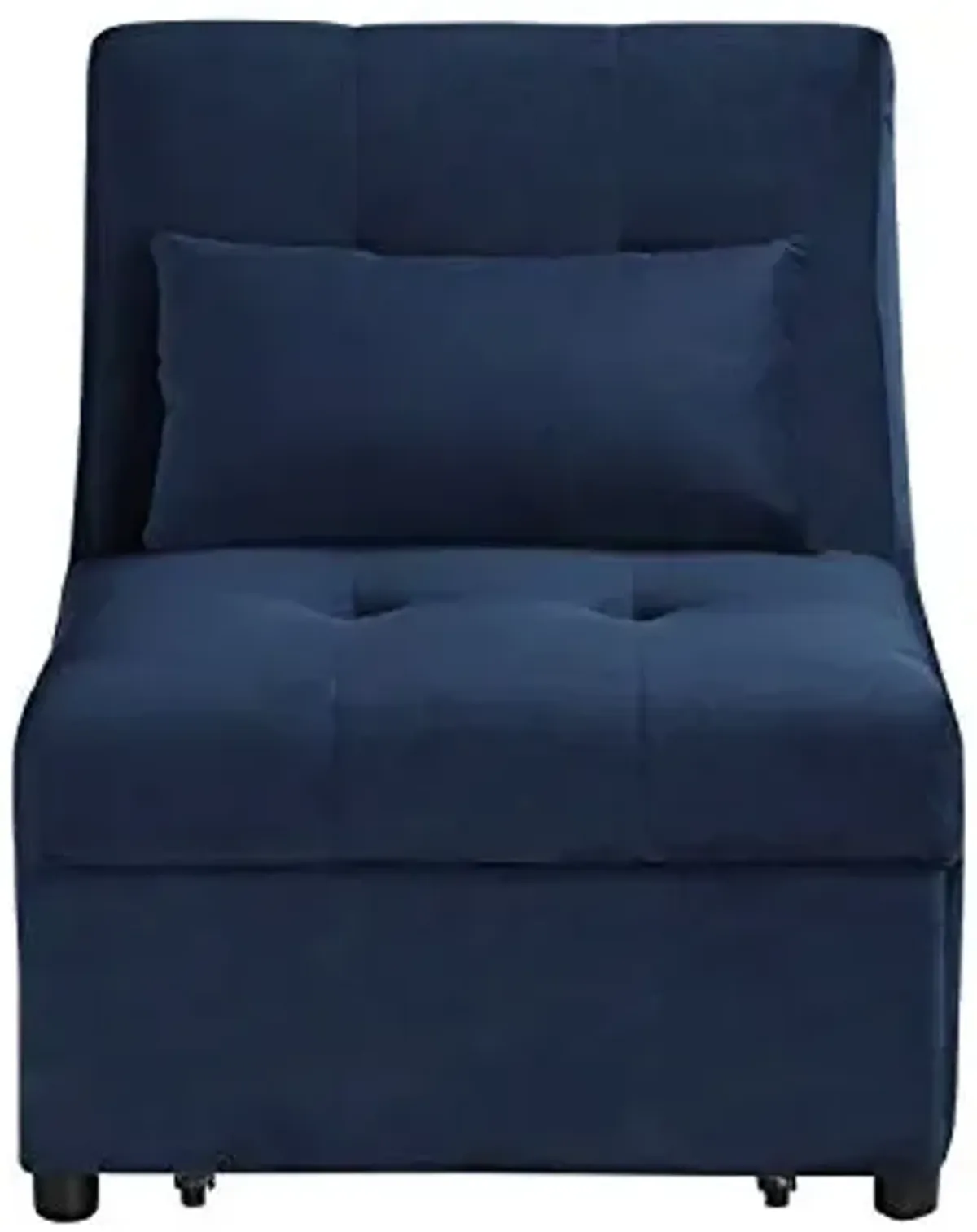 Lexicon Ohana 4-in-1 Storage Ottoman Bench Sleeper Bed, Navy Blue