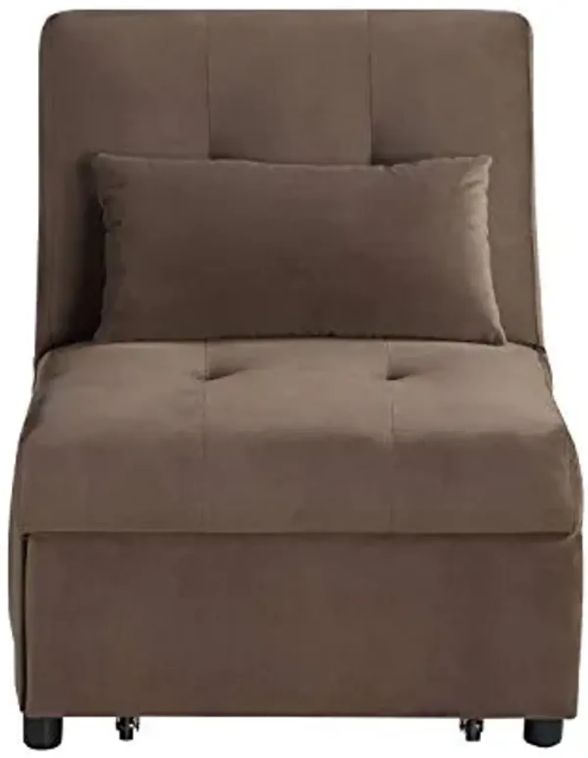 Lexicon Ohana 4-in-1 Storage Ottoman Bench Sleeper Bed, Brown