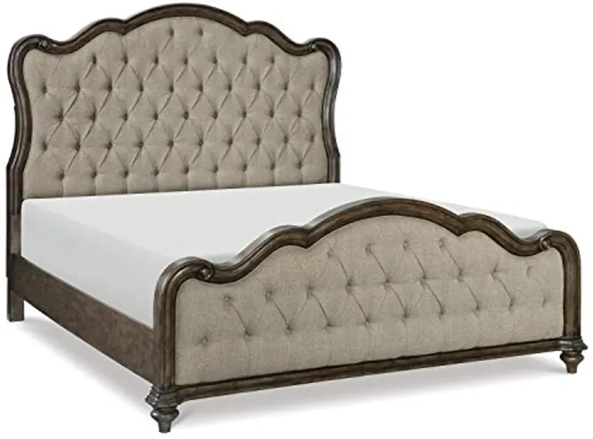 Lexicon Valtellina Panel Bed, Queen, Brown Oak