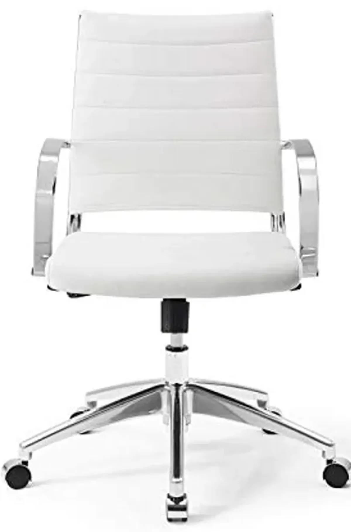 Modway Jive Ribbed, Mid Back Office Chair, White