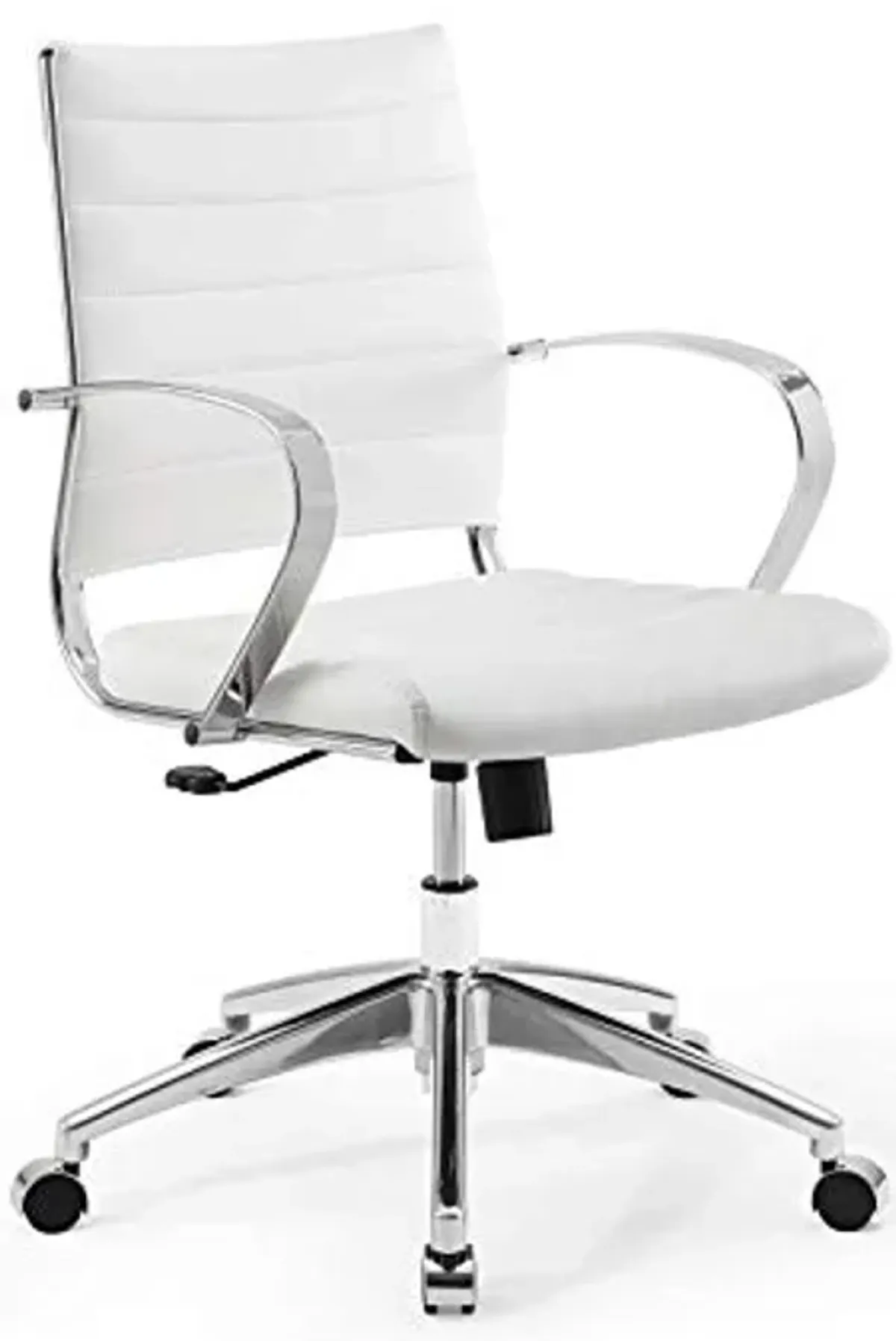 Modway Jive Ribbed, Mid Back Office Chair, White