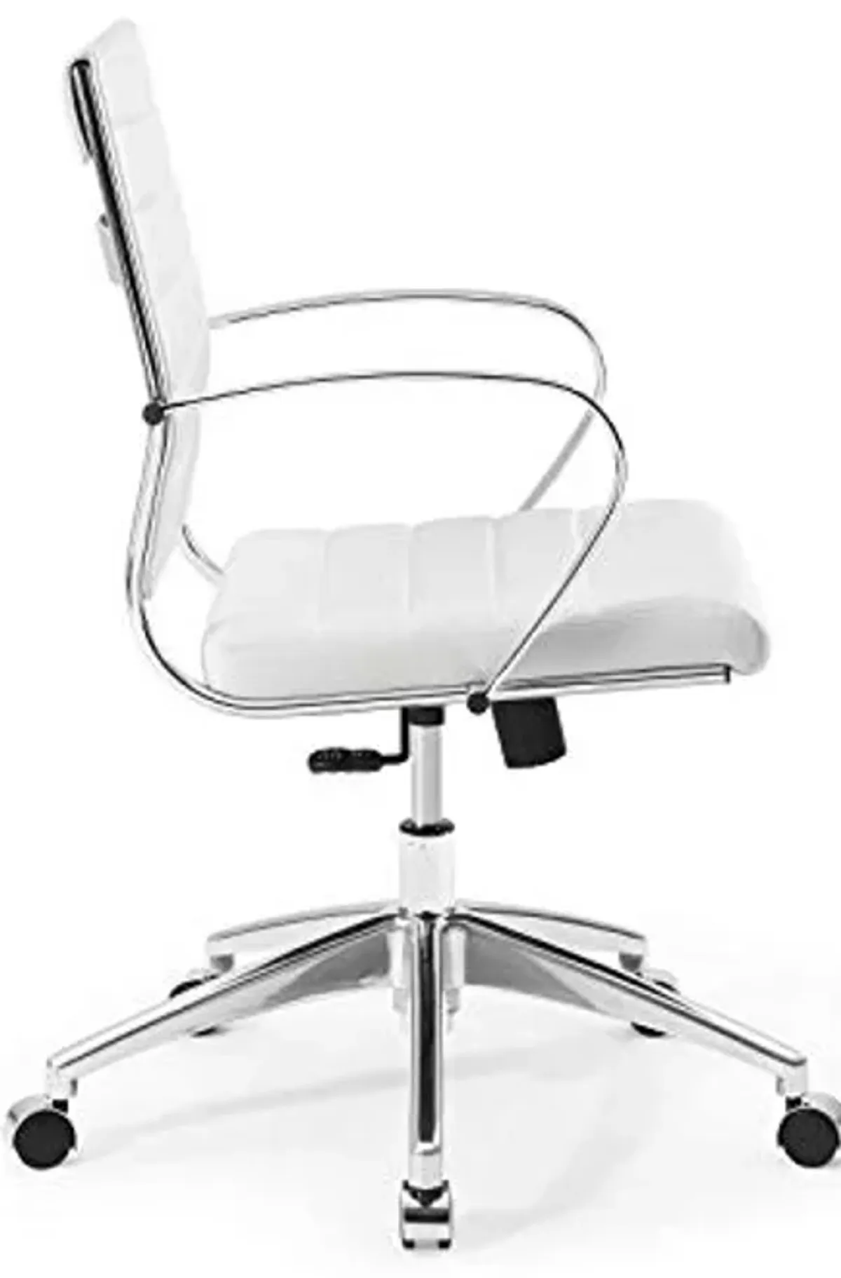 Modway Jive Ribbed, Mid Back Office Chair, White