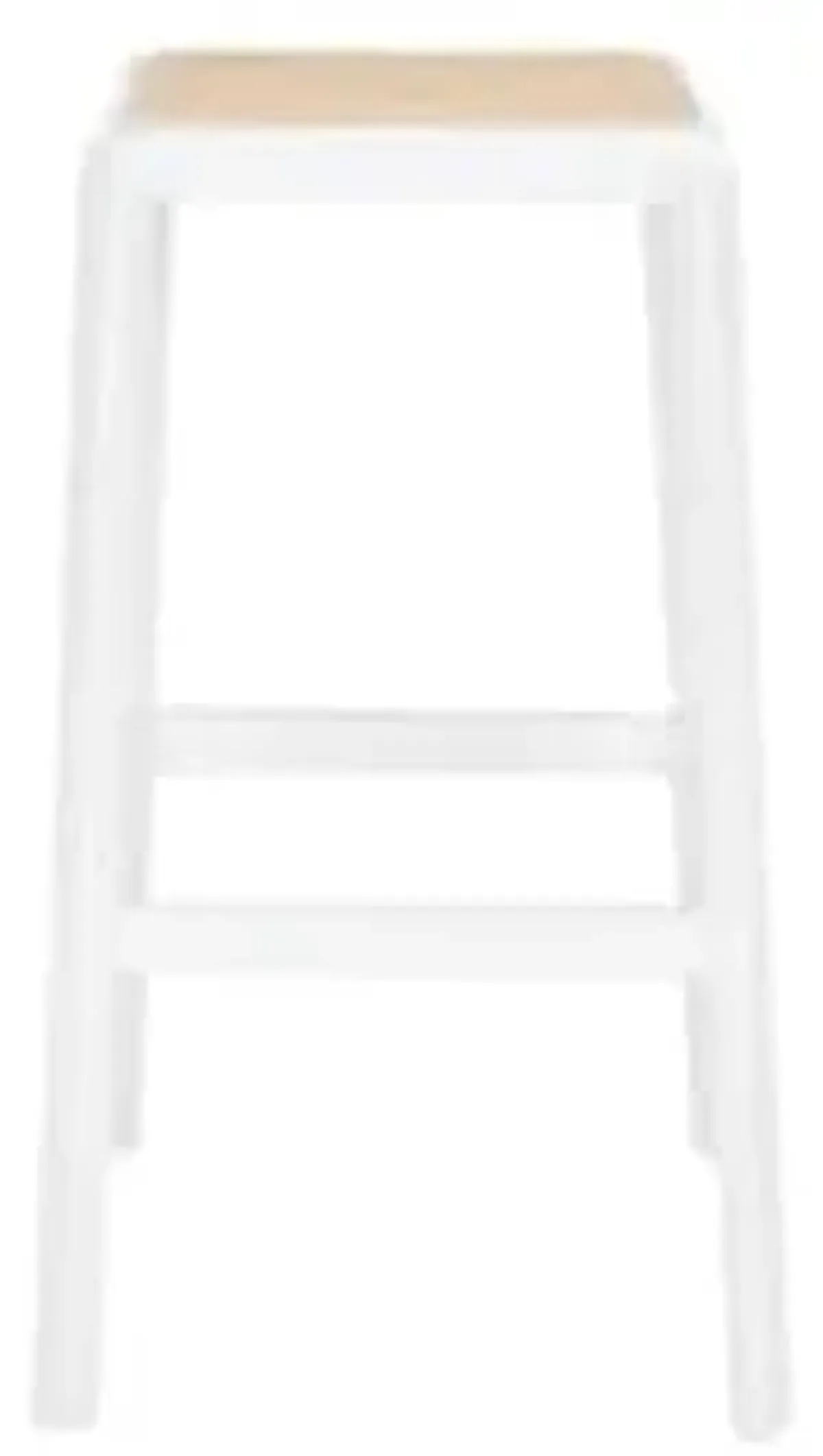 Safavieh Home Collection Silus White and Natural Backless Cane 30-inch Bar Stool