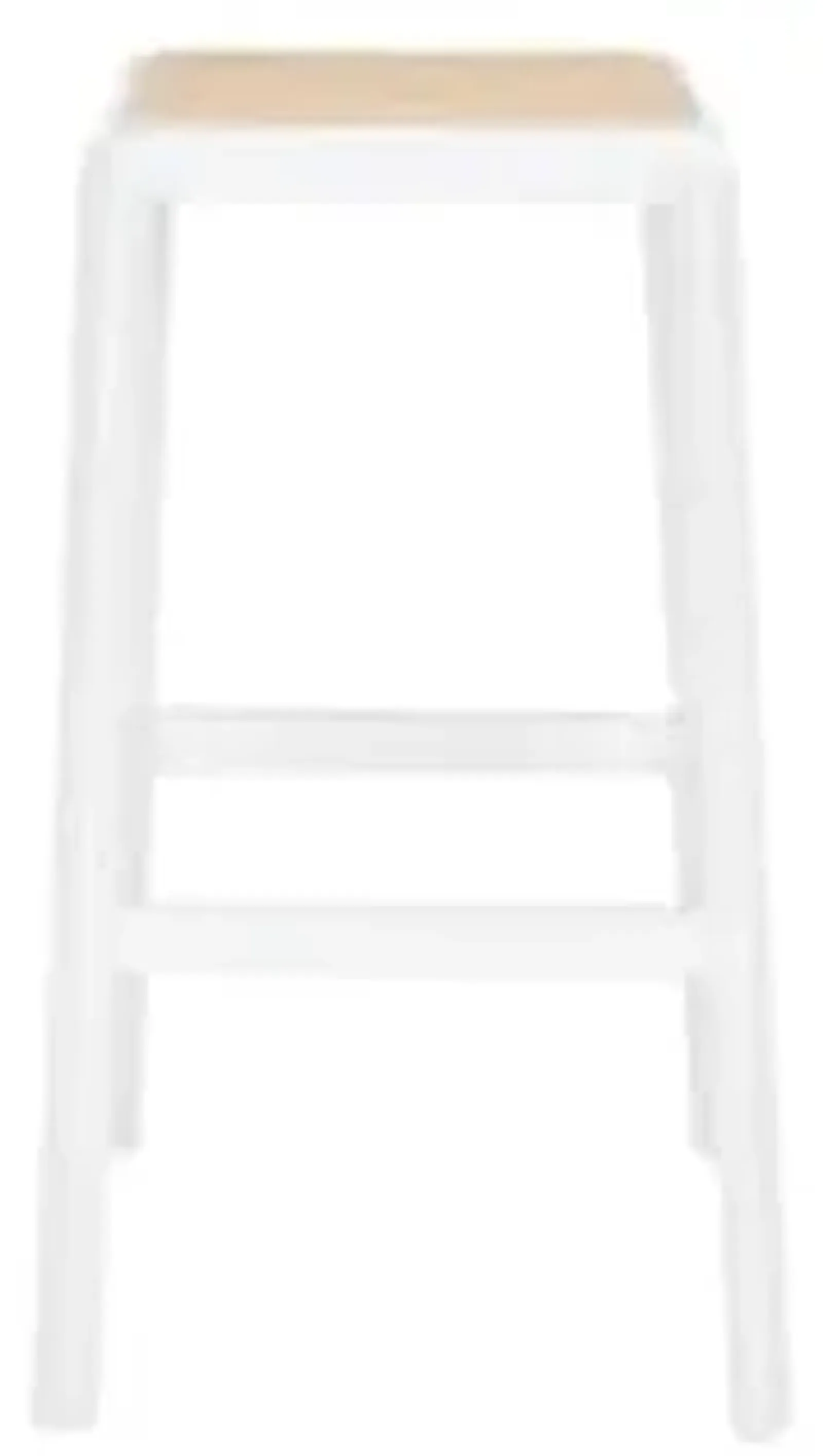 SAFAVIEH Home Collection Silus White and Natural Backless Cane 30-inch Bar Stool