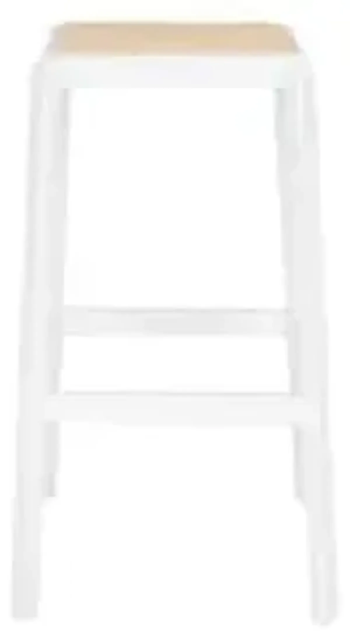 SAFAVIEH Home Collection Silus White and Natural Backless Cane 30-inch Bar Stool