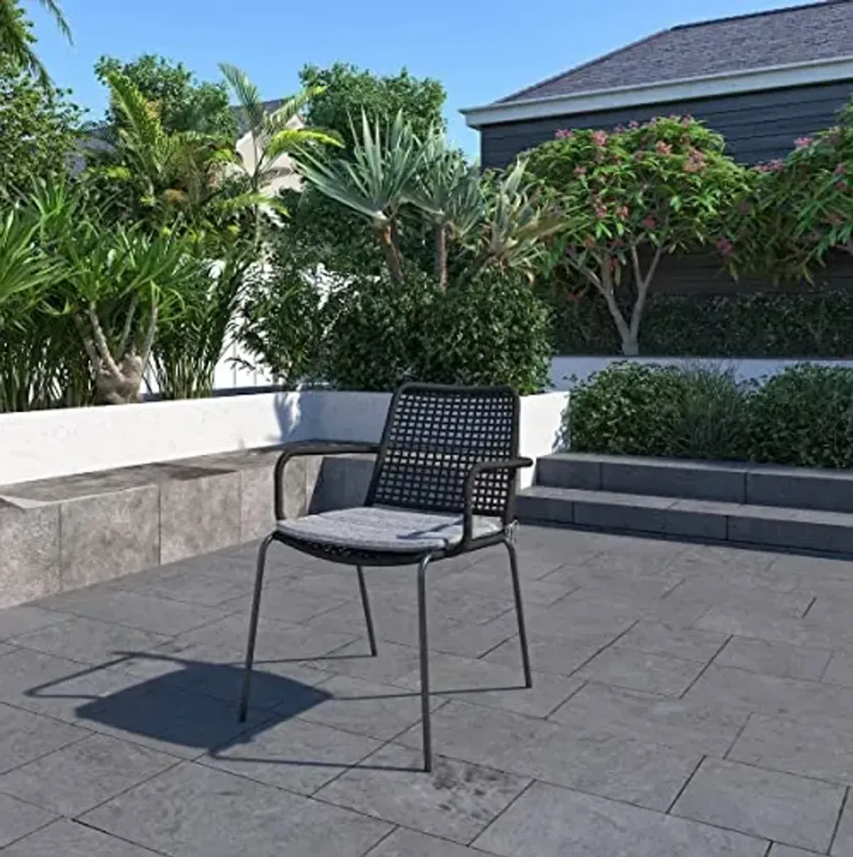 Amazonia Dayton 9-Piece Outdoor Rectangular Dining Table Set | Certified Teak | Ideal for Patio and Indoors