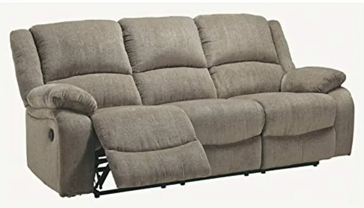 Signature Design by Ashley Draycoll Contemporary Manual Reclining Sofa, Light Brown