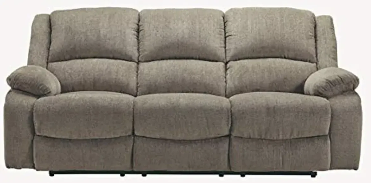 Signature Design by Ashley Draycoll Contemporary Manual Reclining Sofa, Light Brown