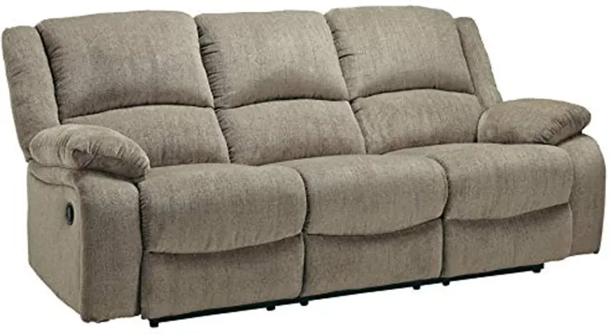 Signature Design by Ashley Draycoll Contemporary Manual Reclining Sofa, Light Brown