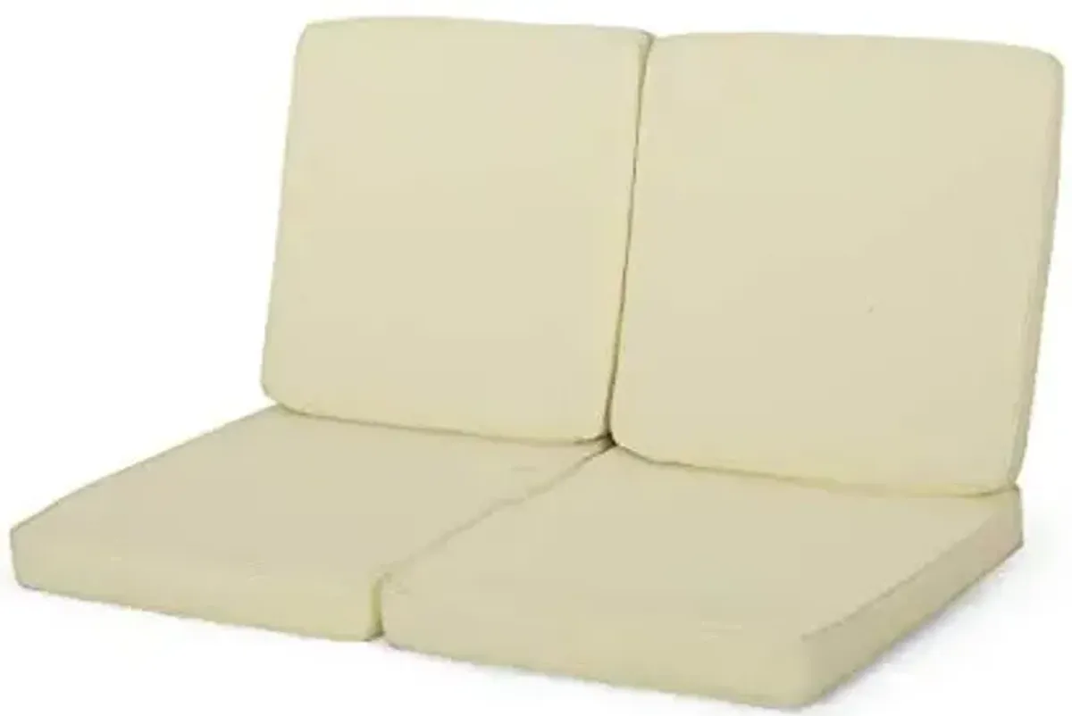 Christopher Knight Home Gavin Outdoor Water Resistant Fabric Club Chair Cushions (Set of 2), 20.50" D x 20.50" W x 3.00" H, Cream 4 Pound