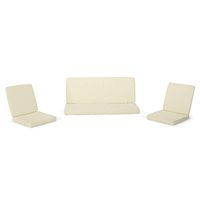 Christopher Knight Home Gavin Outdoor Water Resistant Fabric Loveseat and Club Chair Cushions, Cream