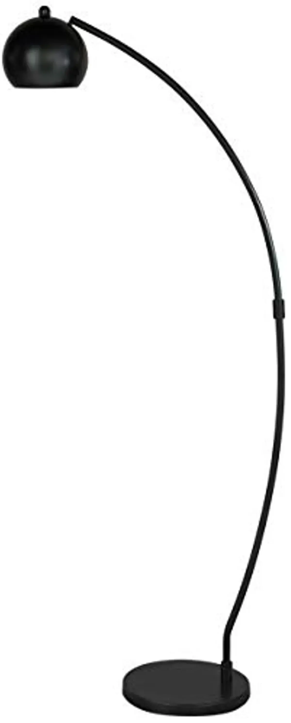 Signature Design by Ashley Marinel Contemporary 58.25" Metal Arc Floor Lamp with Adjustable Shade, Black