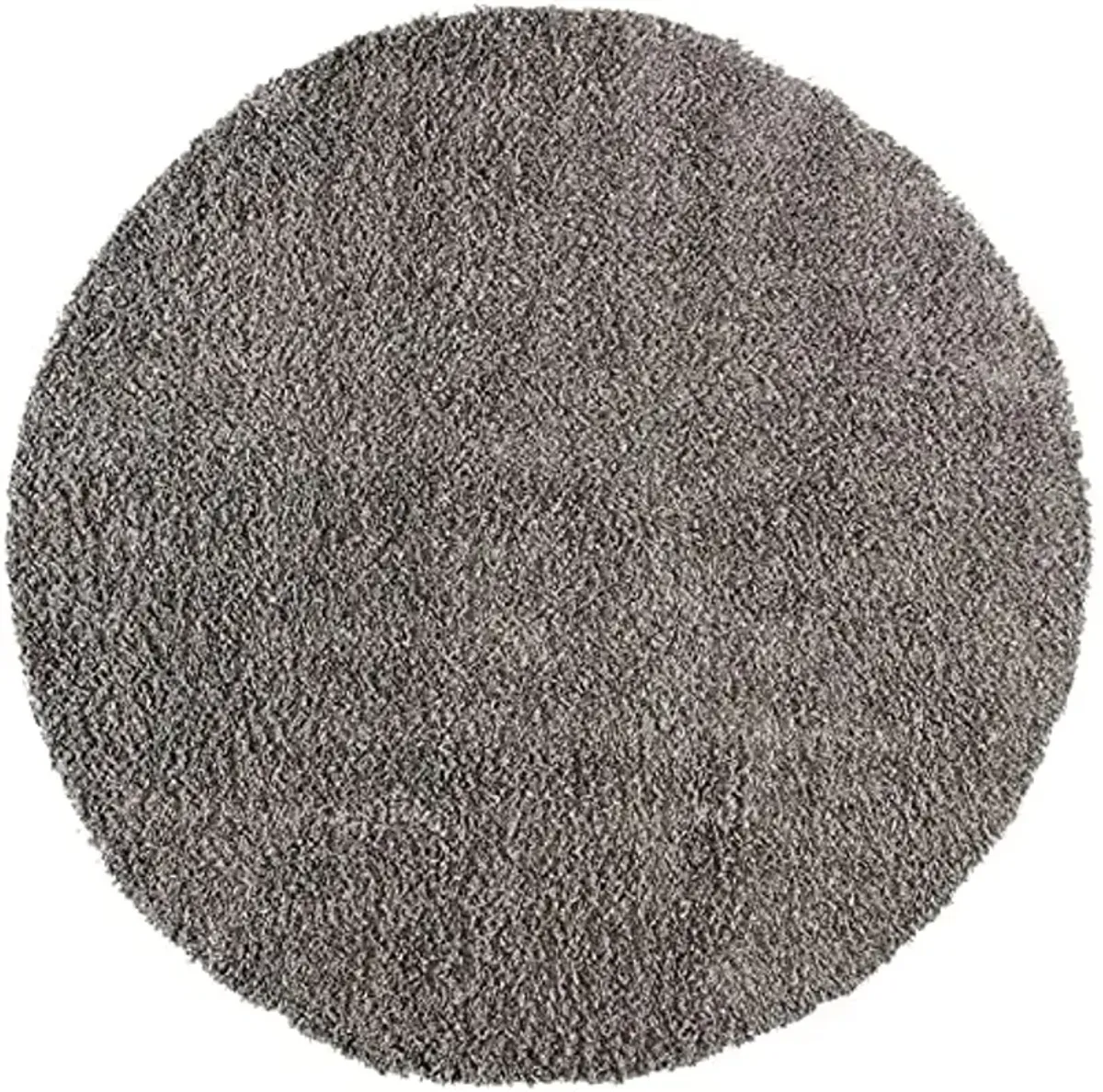SAFAVIEH August Shag Collection Area Rug - 6'7" Round, Grey, Solid Design, Non-Shedding & Easy Care, 1.5-inch Thick Ideal for High Traffic Areas in Living Room, Bedroom (AUG200F)
