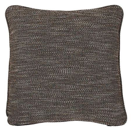 Signature Design by Ashley Melvyn Tweed Welted Edge Pillow, 20 x 20 Inches, Brown