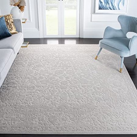 SAFAVIEH Reflection Collection 9' x 12' Cream / Ivory RFT667D Vintage Distressed Area Rug