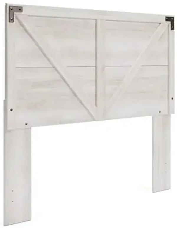 Signature Design by Ashley Shawburn Modern Farmhouse Headboard, Queen, Whitewash