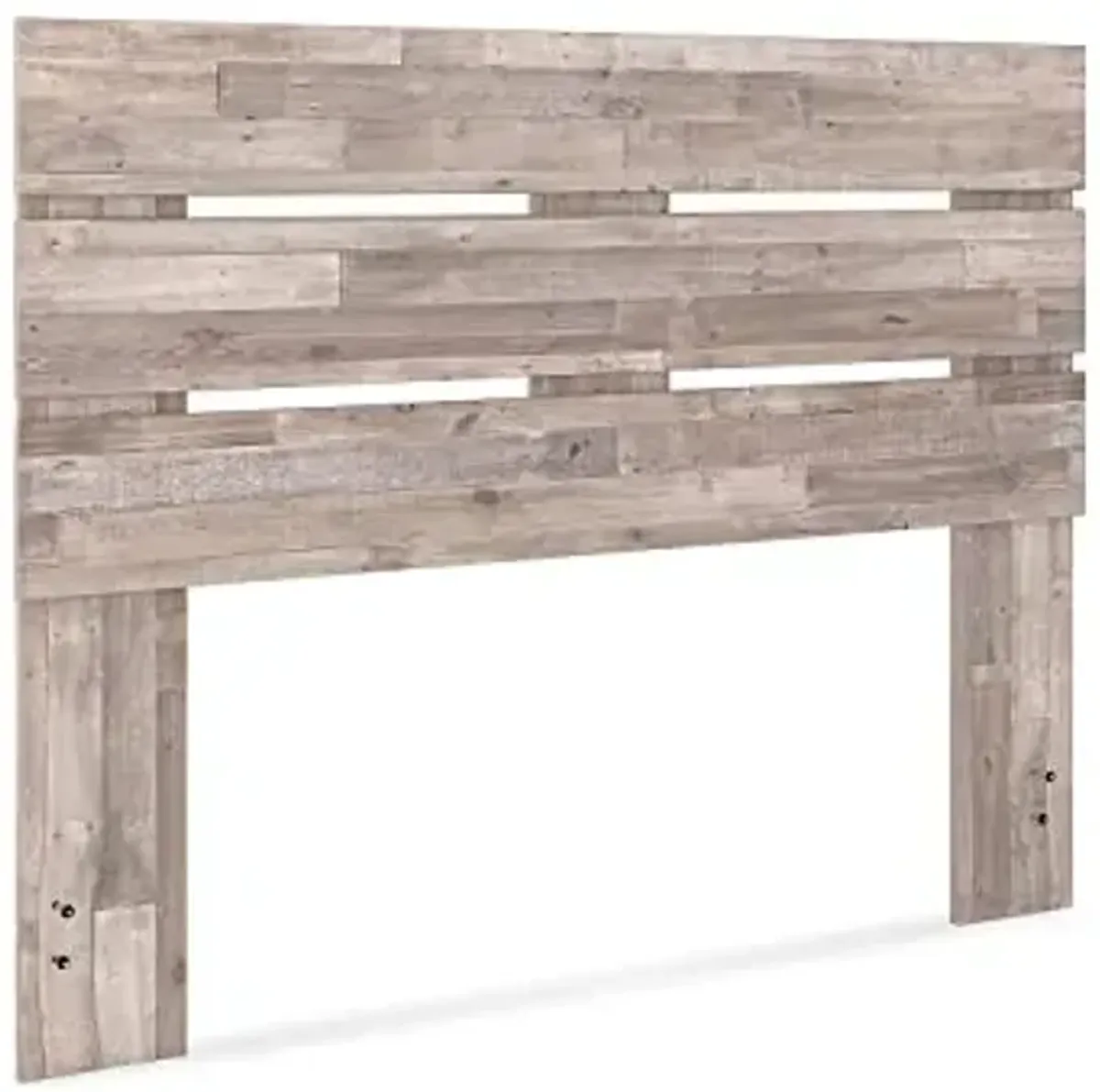 Signature Design by Ashley Neilsville Butcher Block Panel Headboard, Queen, Beige