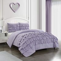 Heritage Kids Ruby Ruffle 2 Piece Comforter Set, Lavender, Twin