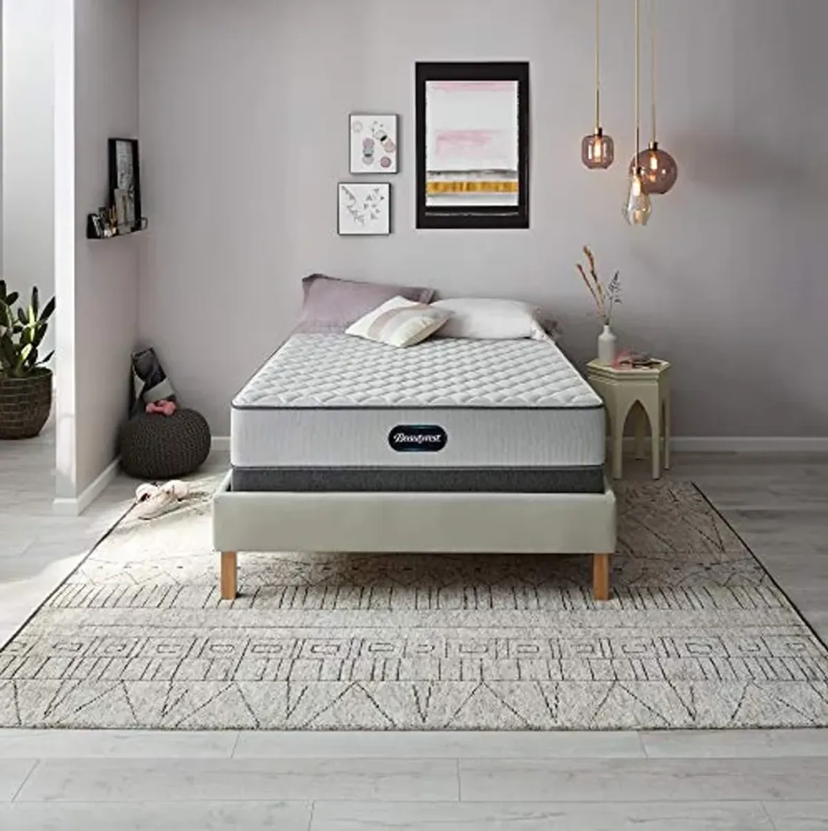 Beautyrest BR800 Gel Memory Foam Mattress - 11.5 Inch Twin Size Mattress - Firm Mattress with Hybrid Innerspring, Comfort Foam and Gel Memory Foam for Comfort and Support - Twin Mattress Only