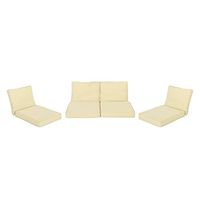 Benson Outdoor Water Resistant Fabric Loveseat and Club Chair Cushions, Cream