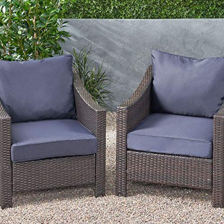 Christopher Knight Home Cushions, 2 Piece Set, Navy Blue