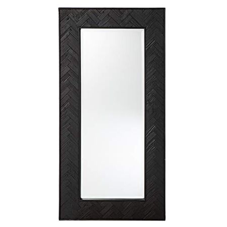 SEI Furniture Dessingham Reclaimed Wood Wall Mounted Mirror, Black Stained