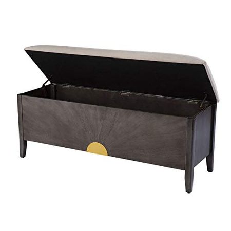 SEI Furniture Hatherleigh Storage Bench, Light Brown, Gray