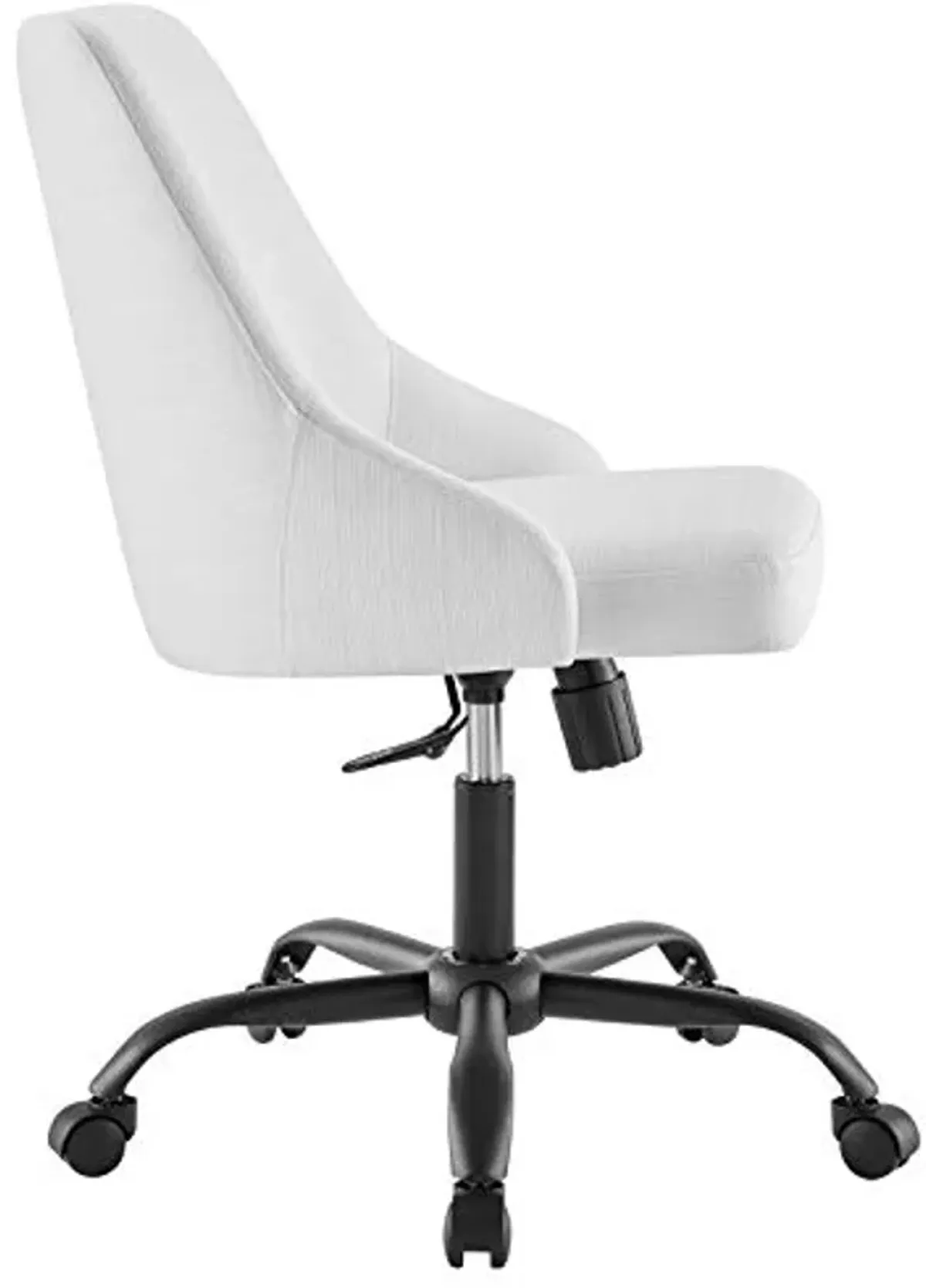 Modway Designate Swivel Upholstered Office Chair, Black White