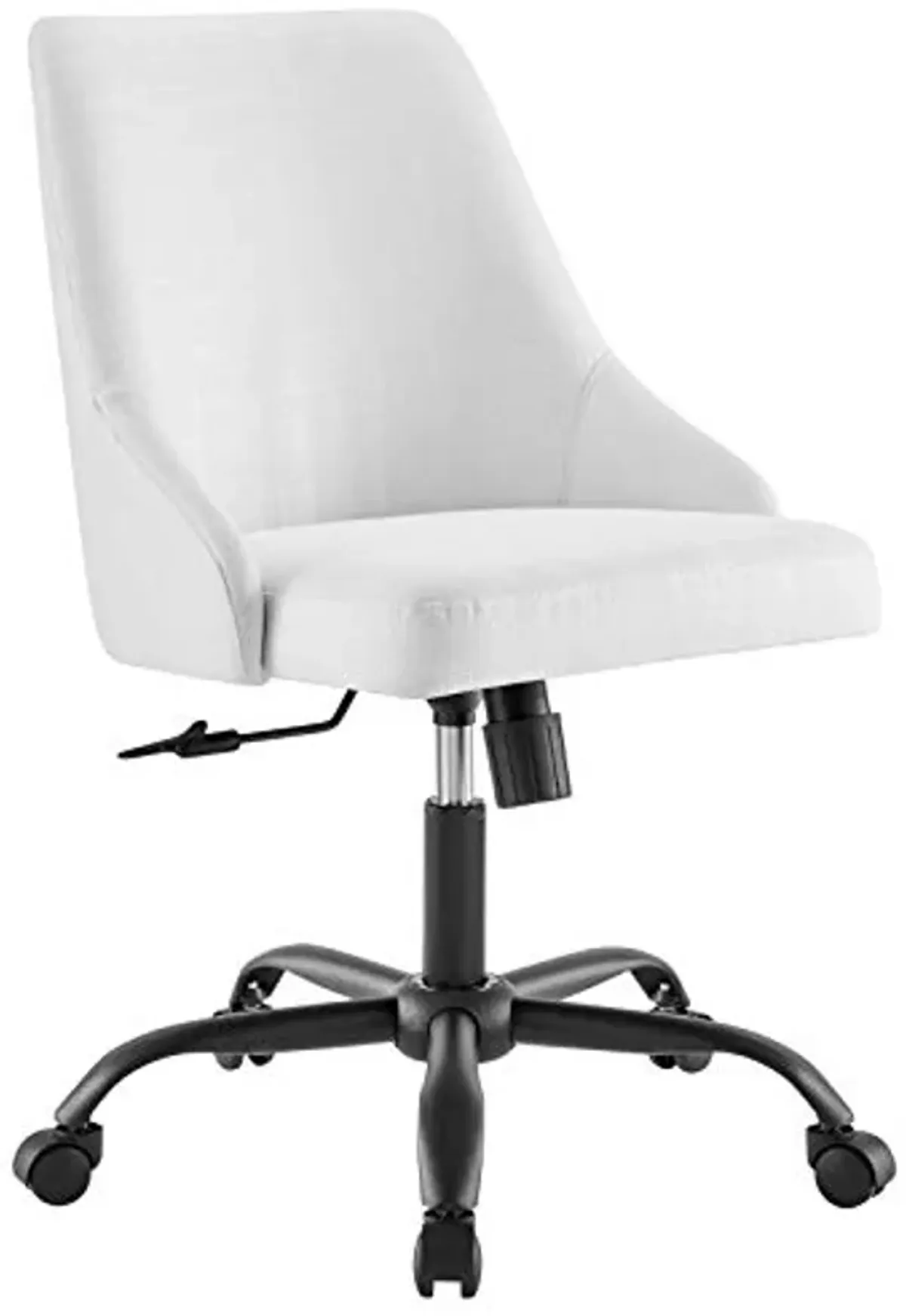 Modway Designate Swivel Upholstered Office Chair, Black White